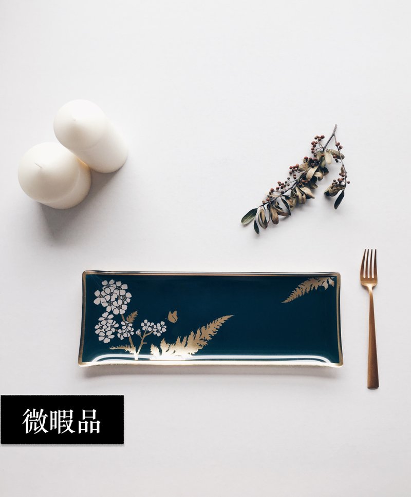 入厝礼新婚【惜物计划 】手工工艺贴箔技法 维纳斯的治愈长方器皿 - 摆饰 - 玻璃 金色