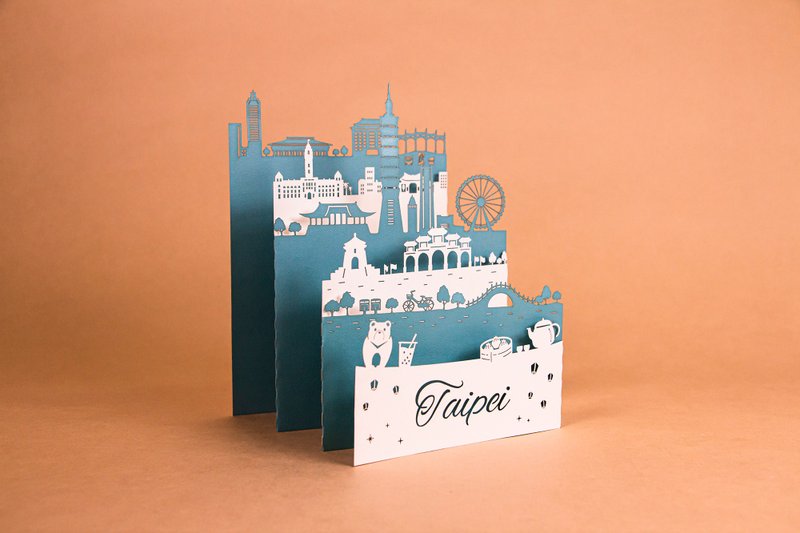 【城市纸雕卡片】我们的城市 台北 - 精美 礼品 万用卡 - 卡片/明信片 - 纸 绿色