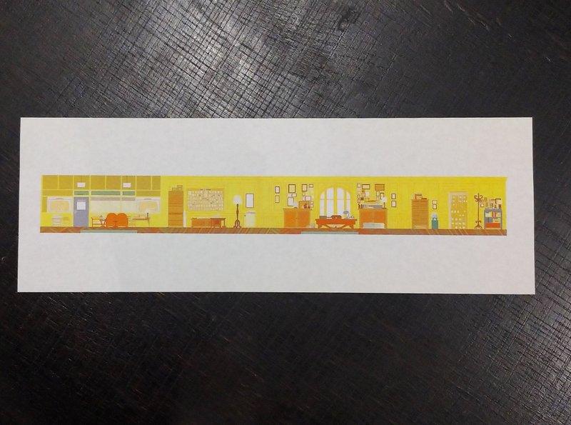 法兰西特派周报之总编辑室三色孔版印刷插画 - 海报/装饰画/版画 - 纸 黄色