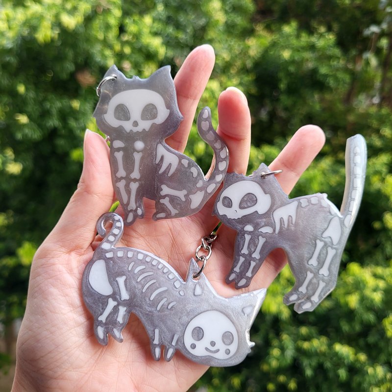 喵魂不散 幽灵猫咪钥匙圈 - 钥匙链/钥匙包 - 树脂 