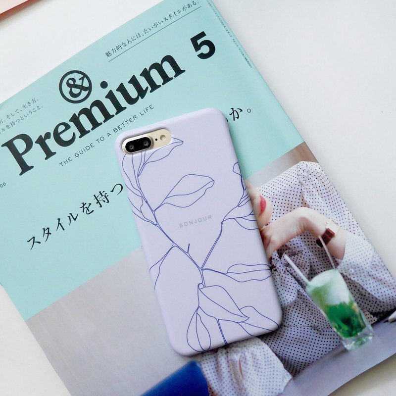 粉紫灰树叶手机壳 - 手机壳/手机套 - 其他材质 灰色