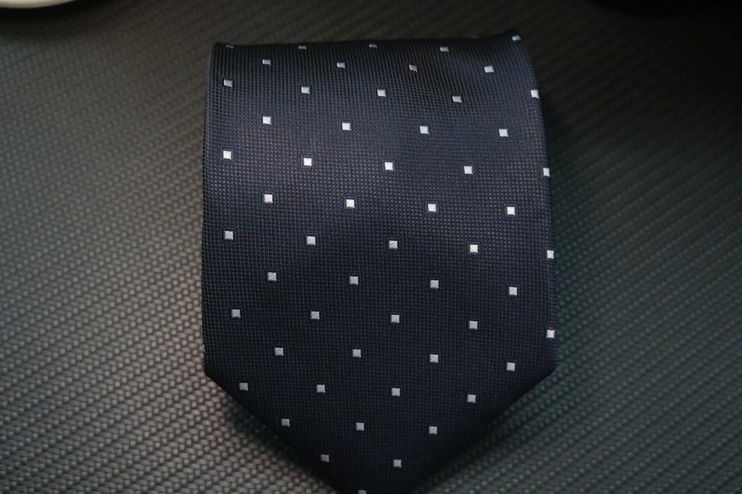 蓝色星辰日系领带/丝质型男necktie - 领带/领带夹 - 丝．绢 蓝色