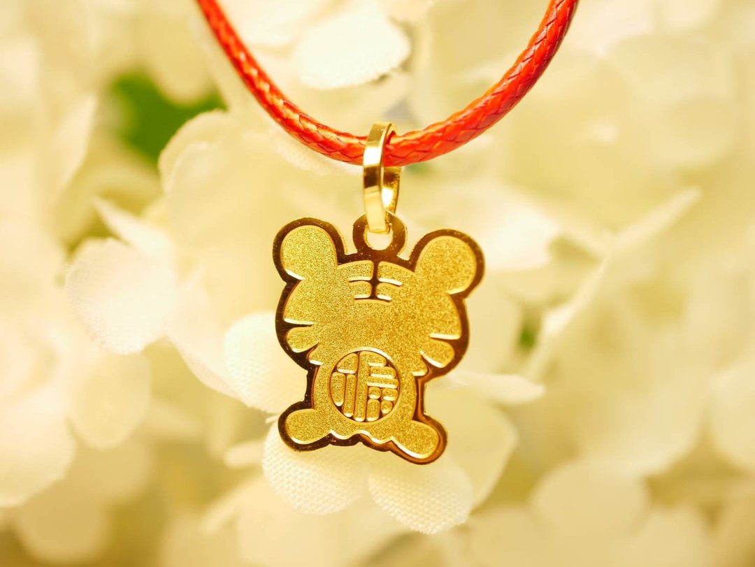 黄金坠子-生肖虎5G精品金饰-黄金9999 - 项链 - 24k 金 金色