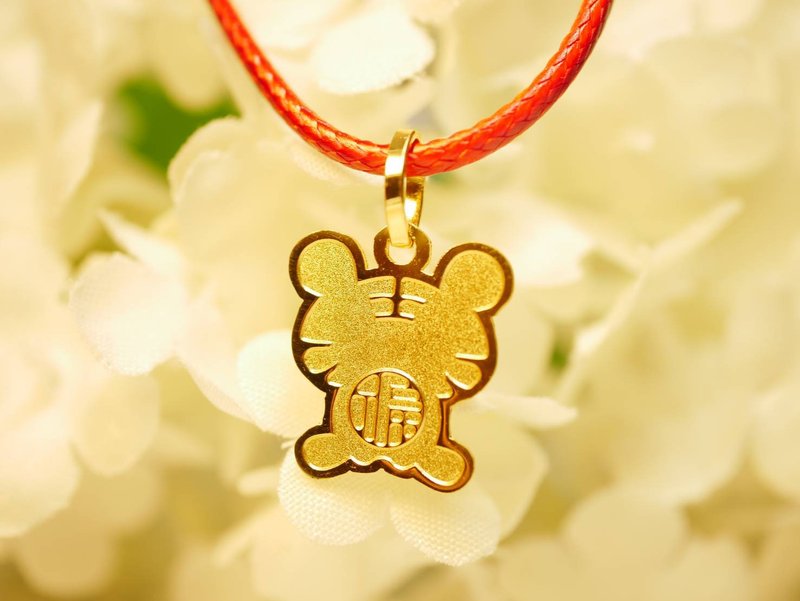黄金坠子-生肖虎5G精品金饰-黄金9999 - 项链 - 24k 金 金色