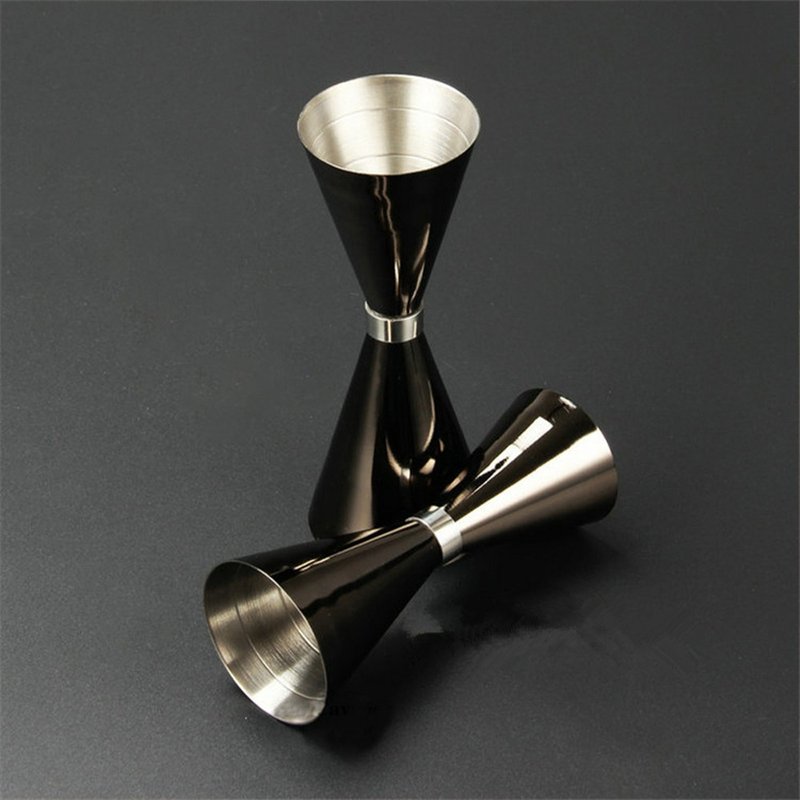 在家情侣礼物 日式金环不锈钢量酒器带刻度双头调酒量杯 - 酒杯/酒器 - 不锈钢 