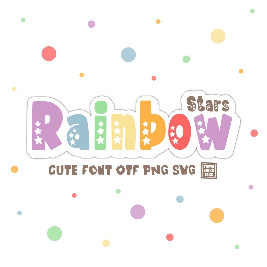 星星 彩虹 OTF PNG SVG - 字体设计 - 其他材质 