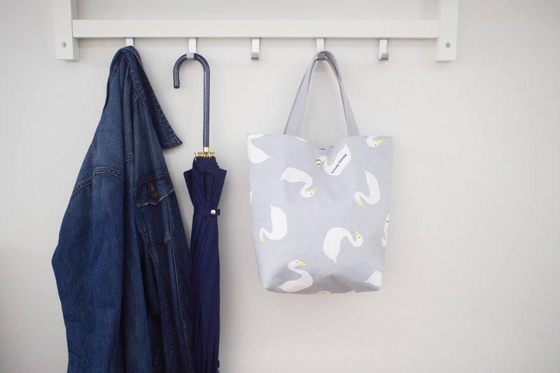 家家酒系列肩背包/手提袋/限量手工包/天鹅/现货供应中 - 侧背包/斜挎包 - 棉．麻 灰色