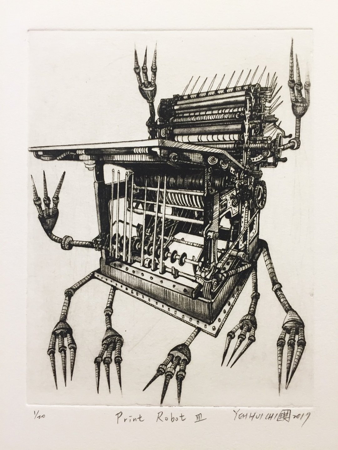原作版画 -print robot III- 叶慧琪  - 海报/装饰画/版画 - 纸 黑色