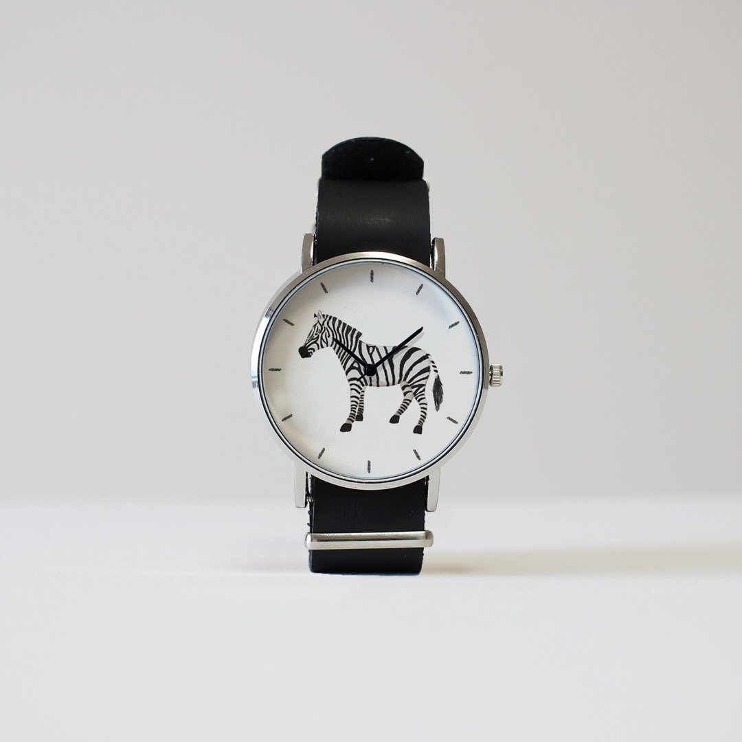 zebra watch - 女表 - 其他金属 黑色