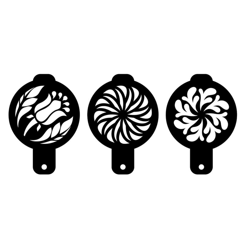 Coffee stencil svg, cappuccino stencil, latte stencil, barista stencil, Cricut - 图文模板设计 - 其他材质 