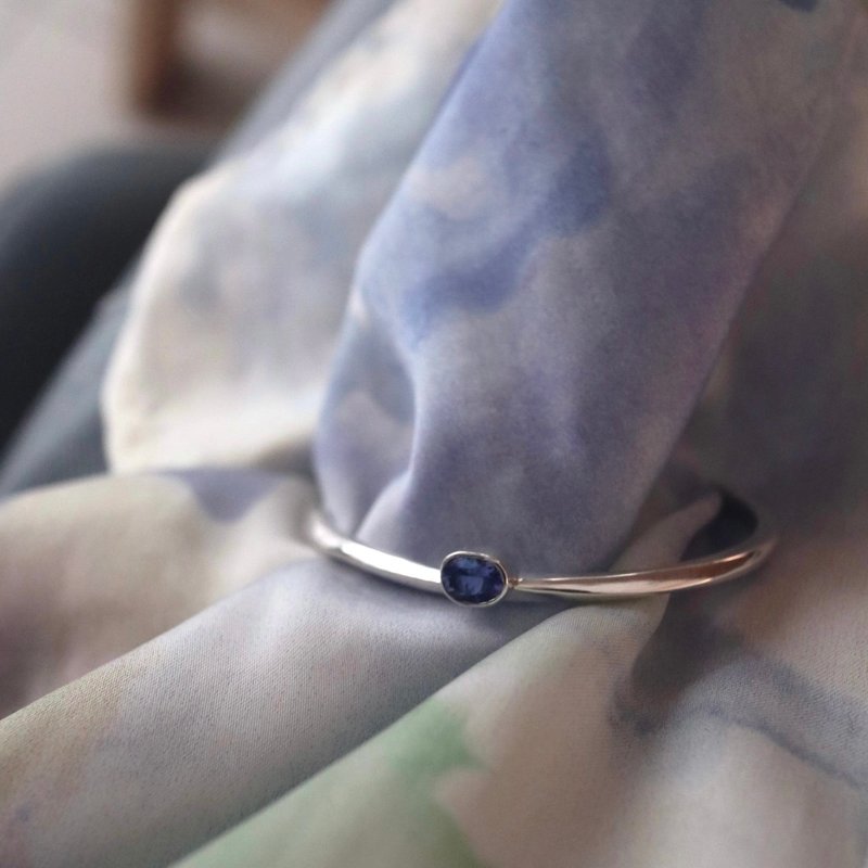 坦桑石手环 - MISSCHERRY 轻珠宝/手环/天然宝石手环/情人节 - 手链/手环 - 银 银色