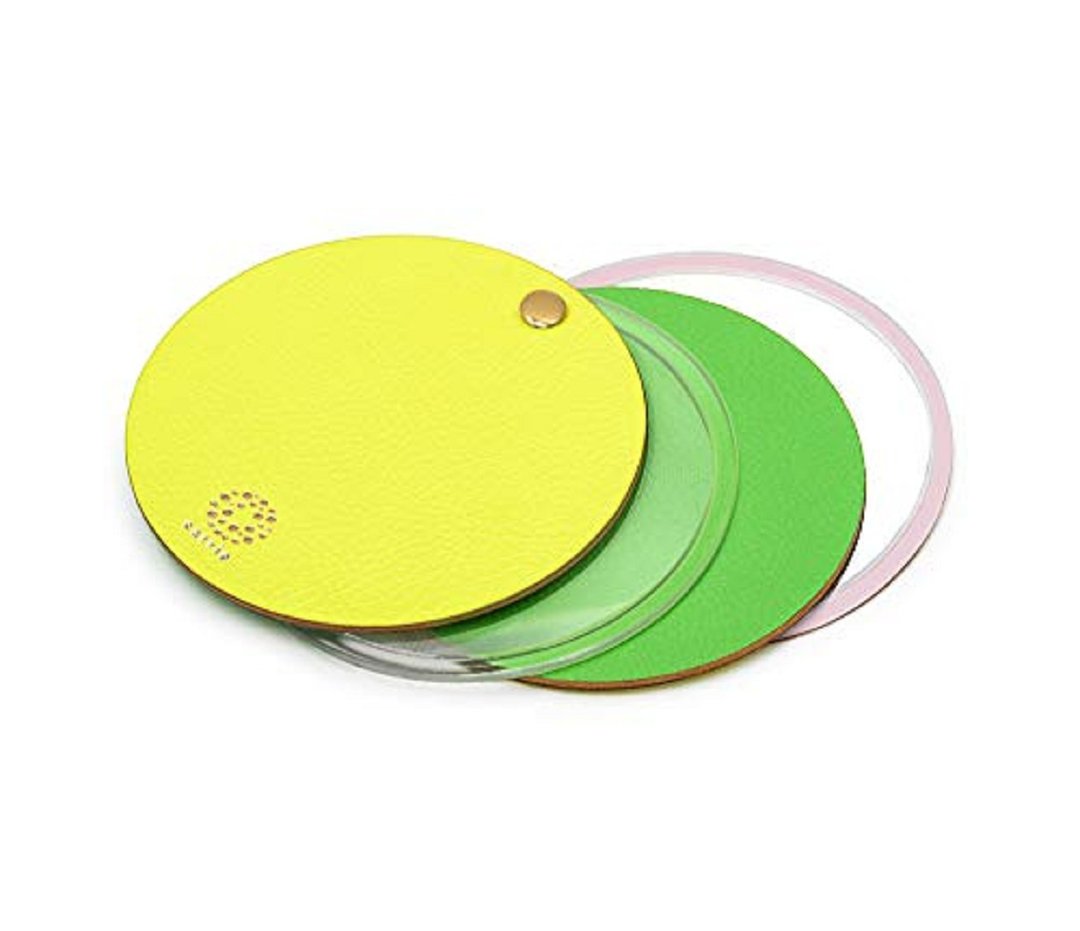Carrie Magnifying Glass & Pocket Mirror/ Neon - 彩妆刷具/镜子/梳子 - 其他材质 黄色