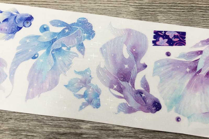 渺渺 金鱼 和纸胶带 手帐 拼贴素材 10米卷 Kuma熊口组 - 纸胶带 - 纸 多色