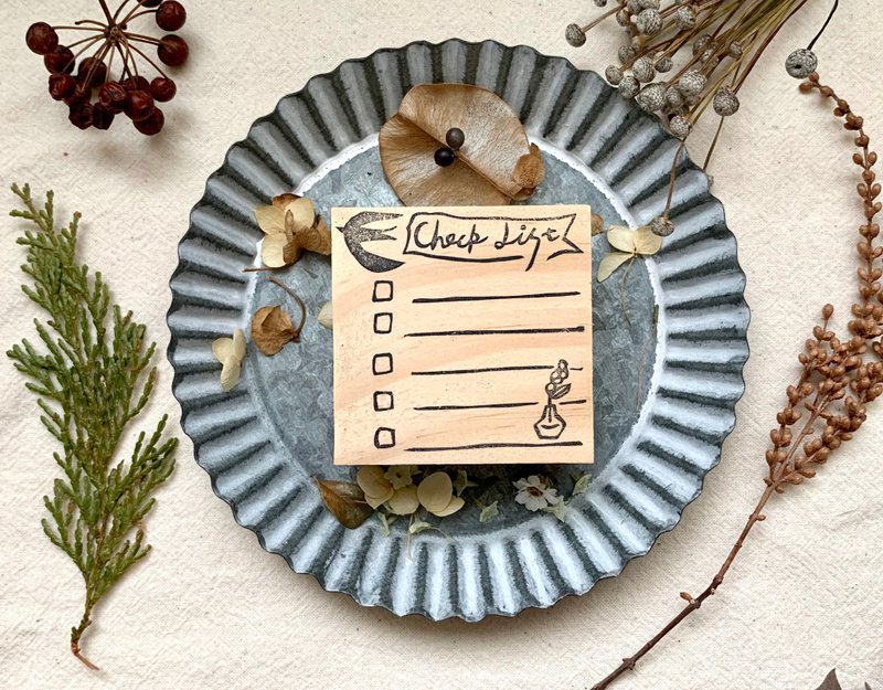 TAll.Be 飞鸟燕子 待办事项章 Check list - 印章/印台 - 其他材质 卡其色