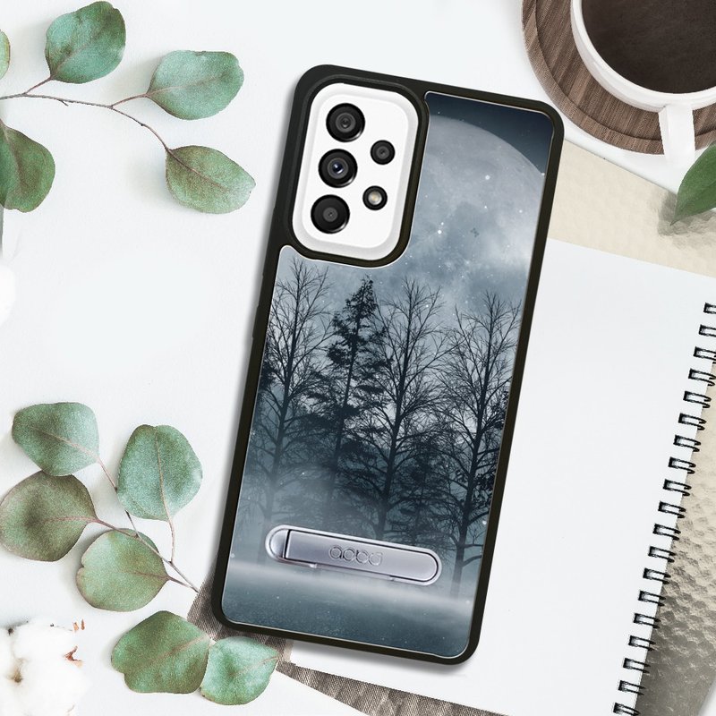 Samsung A55/A54/A35/A34/A25 5G 减震立架手机壳-夜月 - 手机壳/手机套 - 其他材质 多色