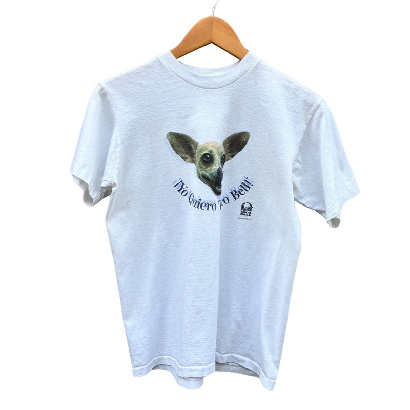 复古 Yo Quiero Taco Bell 吉娃娃狗促销 T 恤 - 男装上衣/T 恤 - 棉．麻 白色