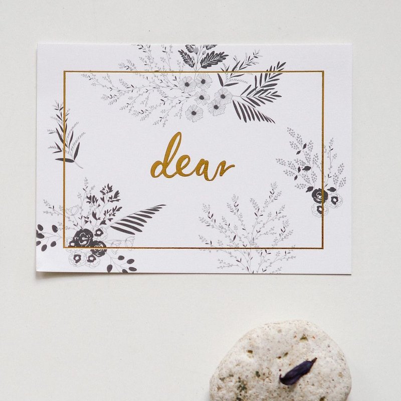 Dailylike 经典时刻明信片卡片V3-02 微风摇曳(dear),E2D40570 - 卡片/明信片 - 纸 灰色