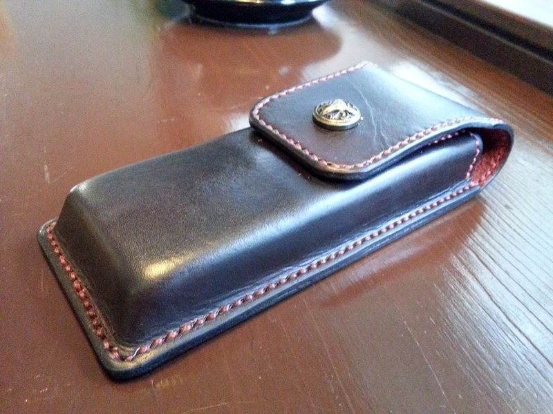 牛皮手作钢笔包 钢笔套 笔盒2支装 附活动隔层 定制颜色 免费打印 - 铅笔盒/笔袋 - 真皮 多色