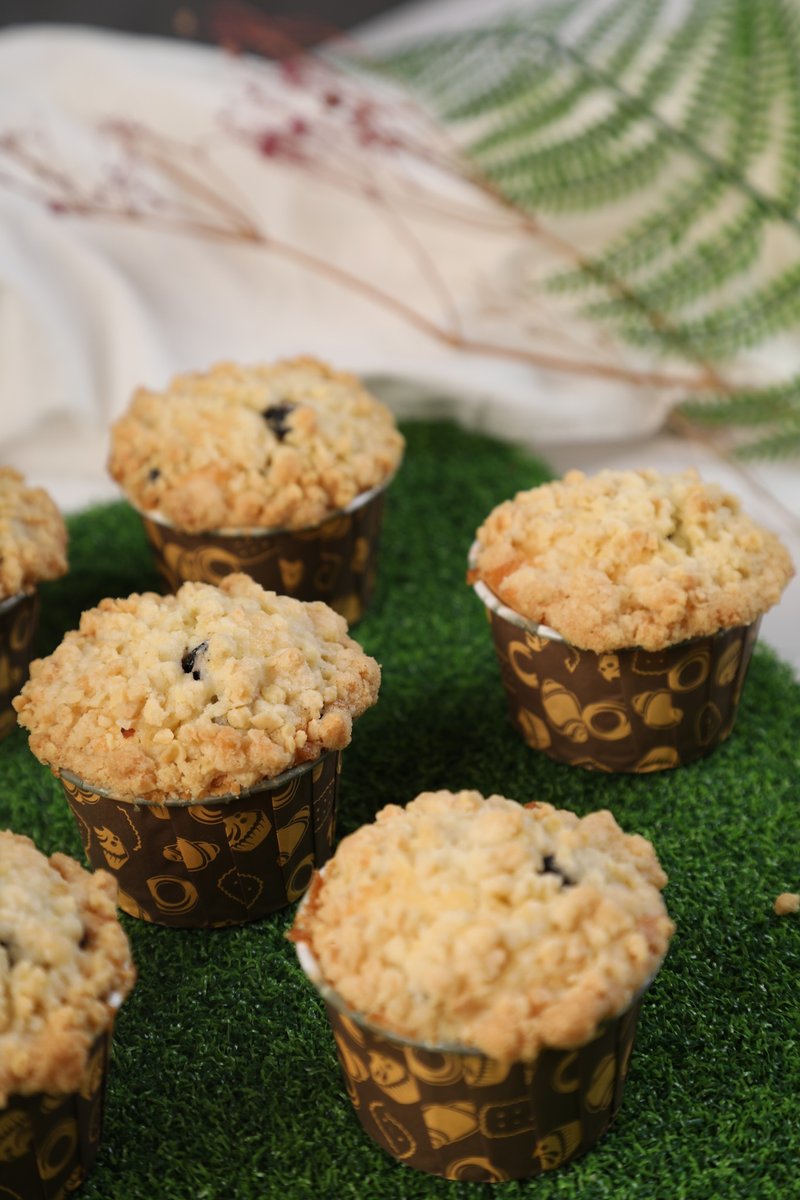 蓝莓奶酥玛芬・手作 DIY 甜点・平板教学・一人成班 - 美食 - 新鲜食材 