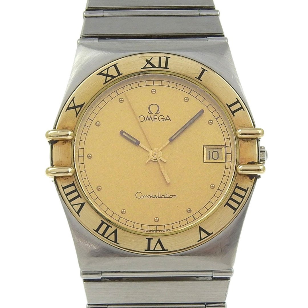 【日本直送】欧米茄 OMEGA Constellation 腕表 日期 不锈钢 石英 指针式显示 金色表盘 男女适用【二手】 - 女表 - 不锈钢 金色