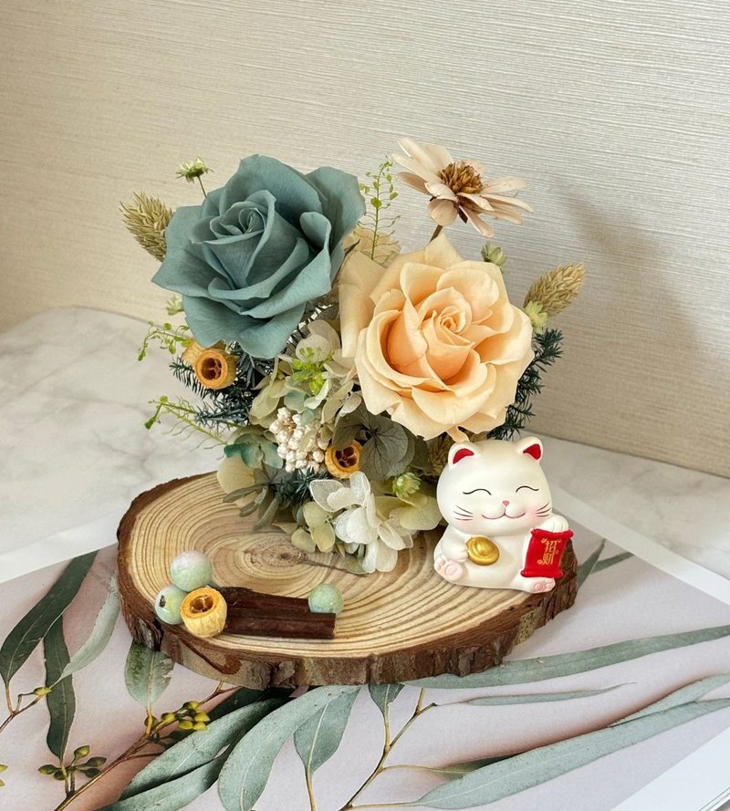 愈心花艺 | 森森日和永生花名片座 开幕花礼/升迁花礼 - 干燥花/捧花 - 植物．花 
