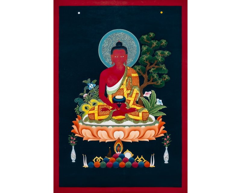 阿弥陀佛之光  唐卡画作为灵性指引 - 墙贴/壁贴 - 纸 多色