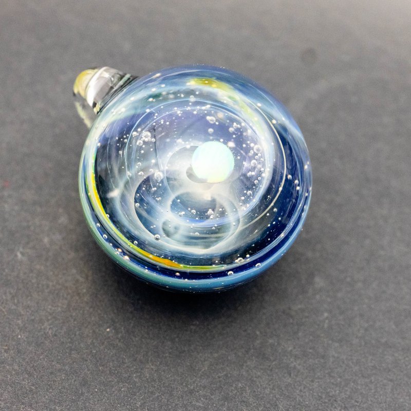 玻璃宇宙星空球(彩色) - 项链 - 玻璃 透明