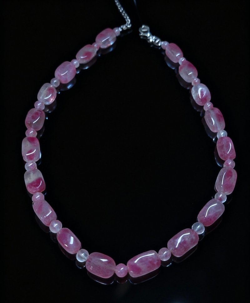 Crystal.EAA 设计款水晶项链 绯梦絮语 樱花雨蔷薇辉 - 项链 - 水晶 粉红色