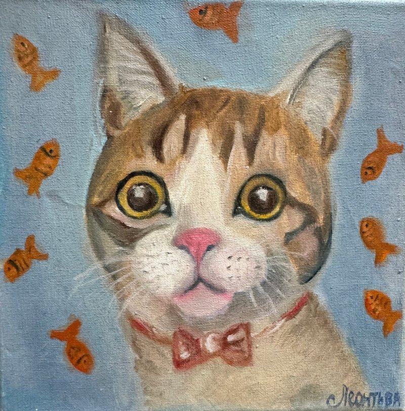 布面猫油画 - 墙贴/壁贴 - 其他材质 多色