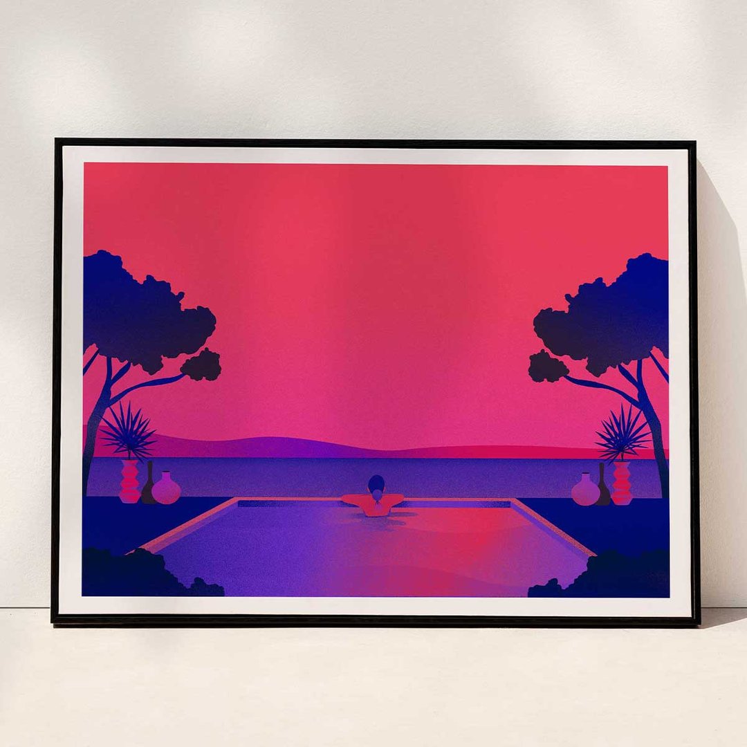 Dream Vacation  | Art print (A2) - 海报/装饰画/版画 - 纸 红色