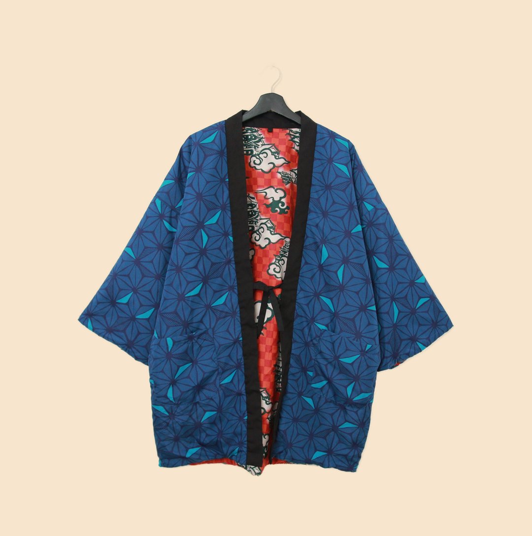 Back to Green-日本带回袢天-03两面可穿 万花筒 与 城 /vintage - 居家服/睡衣 - 棉 