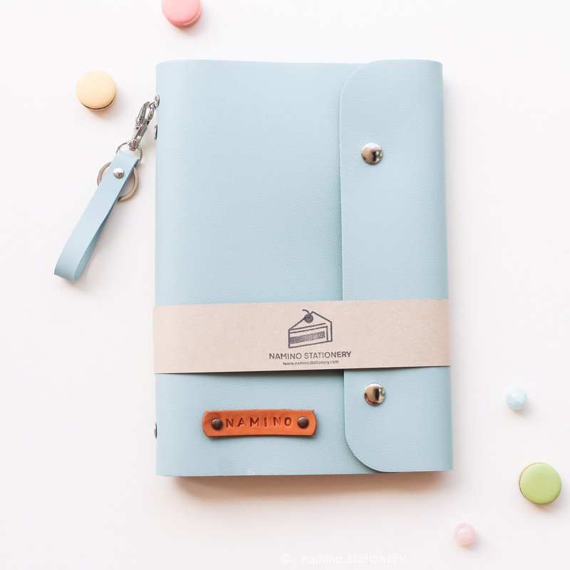 Blue Planner (with Keychain), Mint macarons series - 笔记本/手帐 - 人造皮革 蓝色