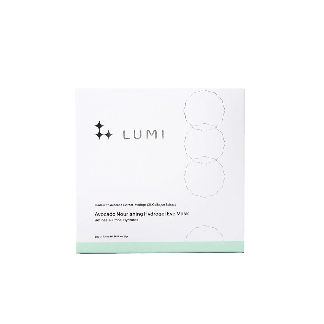 【热销推荐】LUMI 酪梨滋养水凝眼膜 (5 片/盒) - 面膜/冻膜 - 浓缩/萃取物 白色