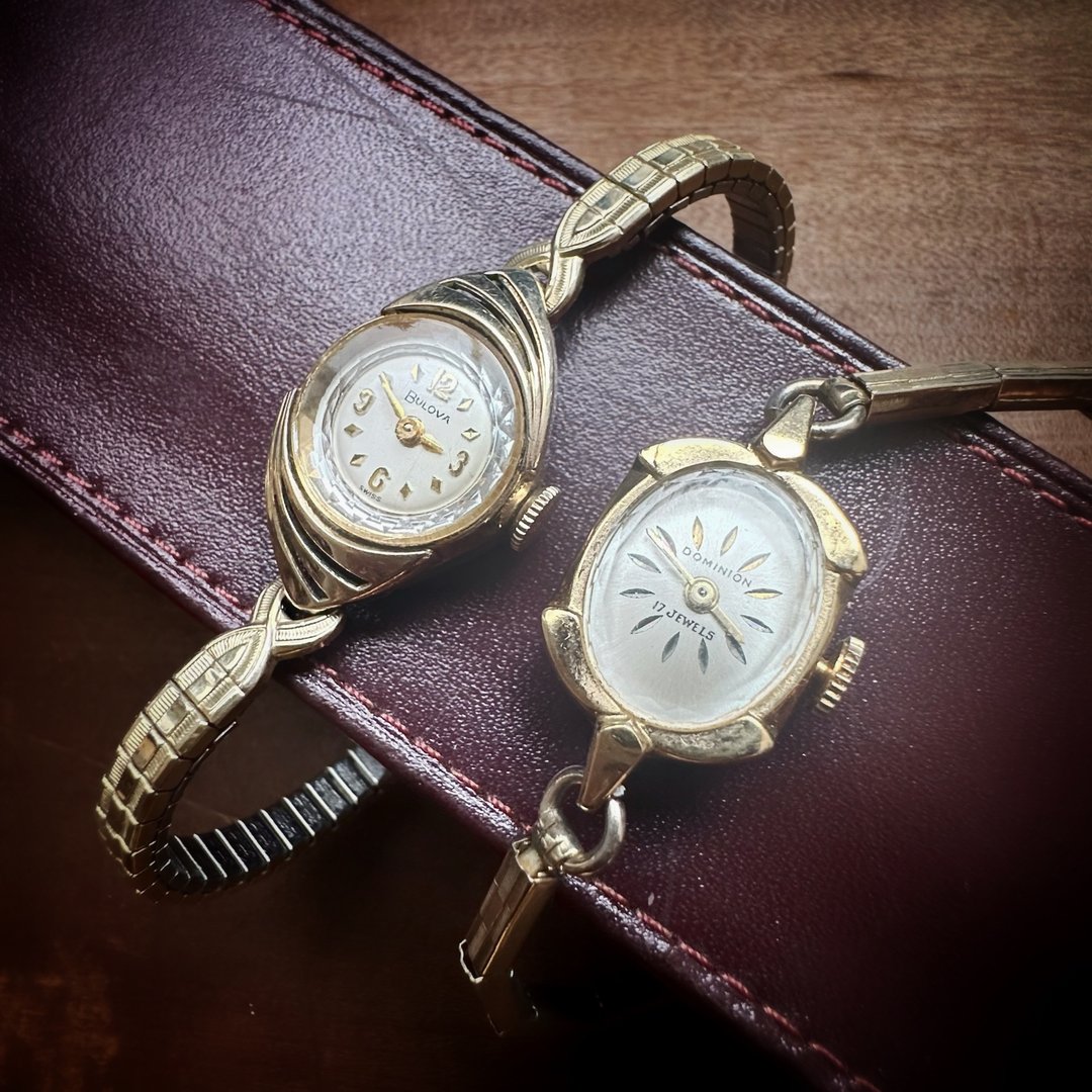 1960s BULOVA 瑞士古董机械表 - 女表 - 其他金属 金色