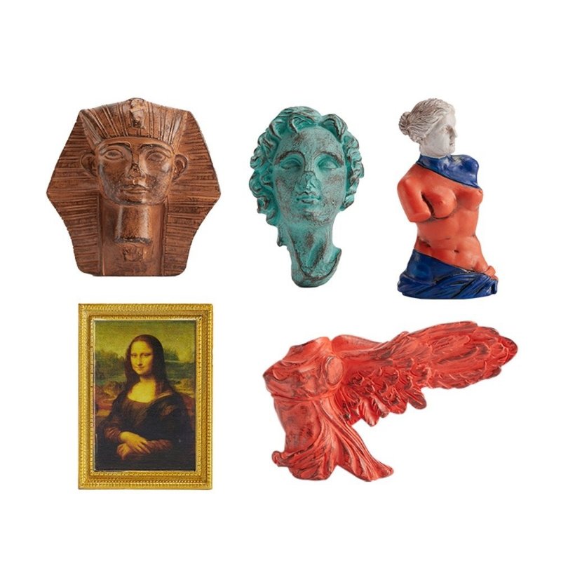 卢浮宫博物馆3d立体复古冰箱贴套装 - 冰箱贴/磁贴 - 树脂 多色