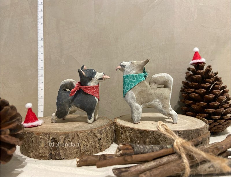 陶狗陶偶-柴犬一组 - 玩偶/公仔 - 陶 