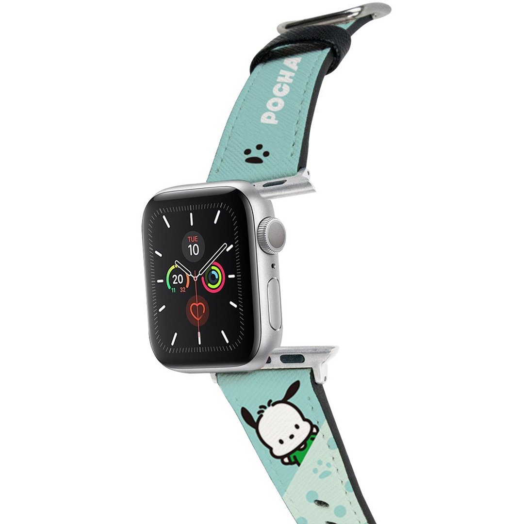SANRIO-Apple Watch表带-波点系列-POCHACCO - 表带 - 人造皮革 绿色