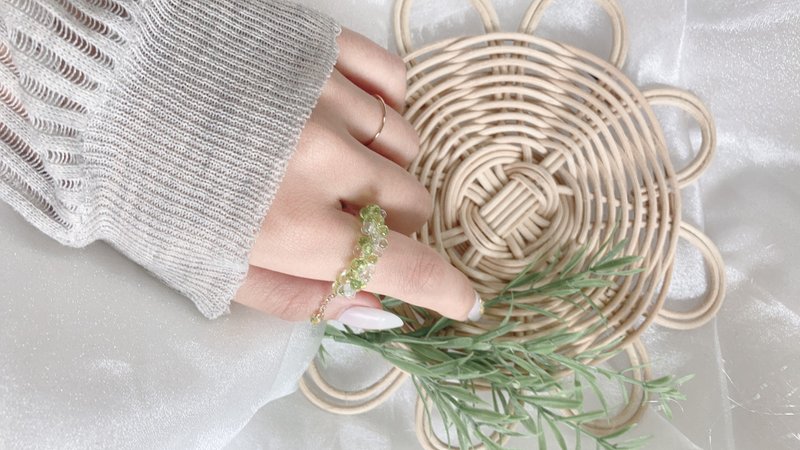 可调式串珠链戒-Bubbles系列-Sea grape - 戒指 - 其他材质 