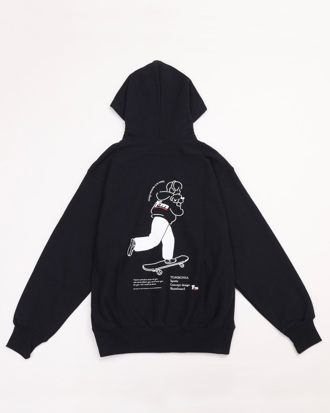 Skater Boy Zip Hoodie 经典海军蓝 - 中性连帽卫衣/T 恤 - 棉 蓝色