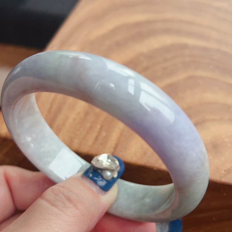 春带彩翡翠手镯 | 18.5围 | 天然缅甸玉翡翠A货 | 送礼 - 手链/手环 - 玉石 多色