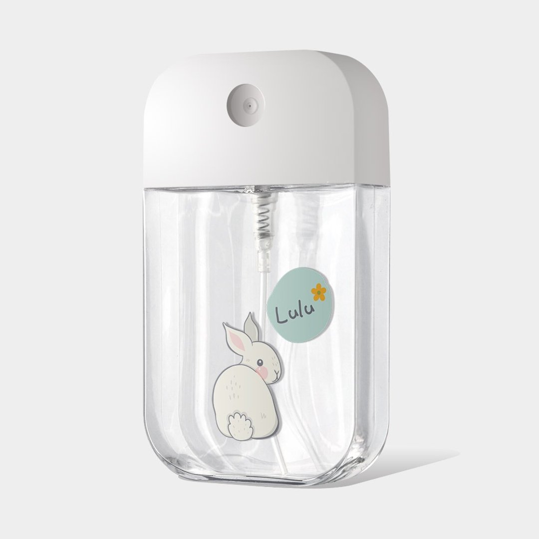 定制化文字 小白兔 酒精瓶 防疫用品 卡片式 PU091 - 收纳用品 - 塑料 白色