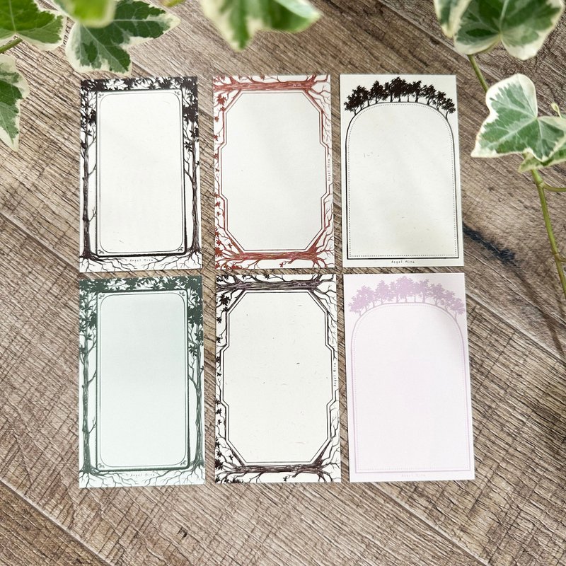 森之语-便签卡套组(一套6款图案共12张) - 便条纸/标签贴 - 纸 多色