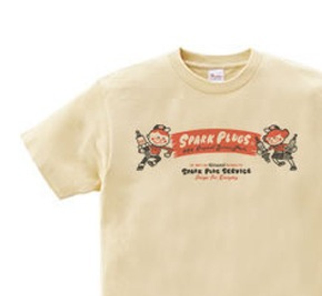 火星塞与男孩女孩・美式复古风【单面A款】WM-WL•S-XL T 恤【订制商品】 - 中性连帽卫衣/T 恤 - 棉 卡其色