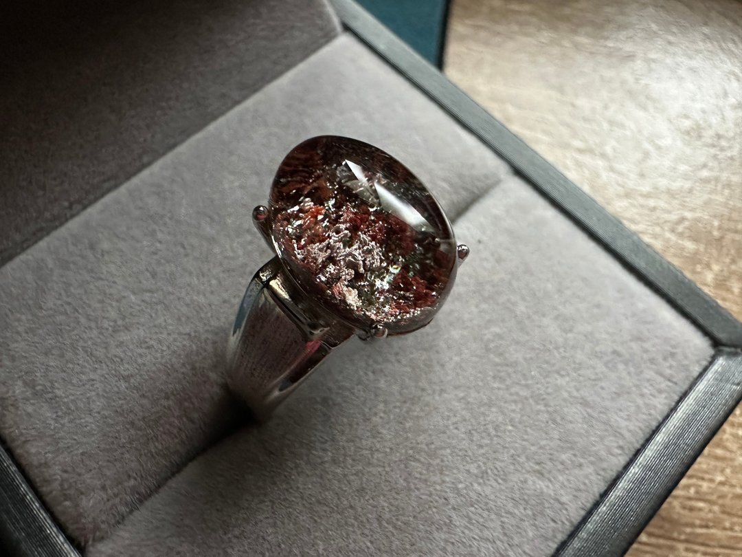 花幽灵带彩 银戒 - 戒指 - 水晶 