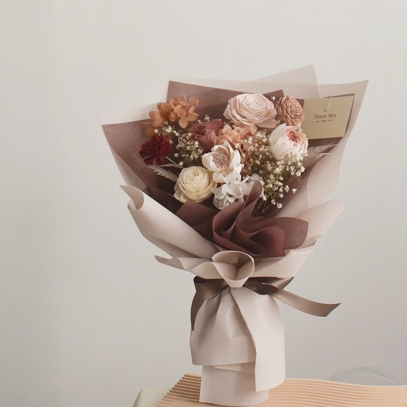 /花束/莫兰迪花束 - 干燥花/捧花 - 植物．花 红色