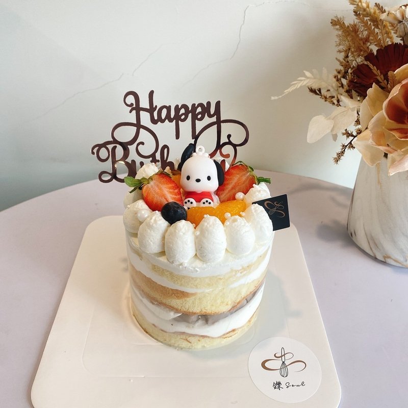 帕恰狗蛋糕 公仔裸蛋糕 公仔 蛋糕 纪念日 定制化 铄甜点 4寸 - 蛋糕/甜点 - 新鲜食材 