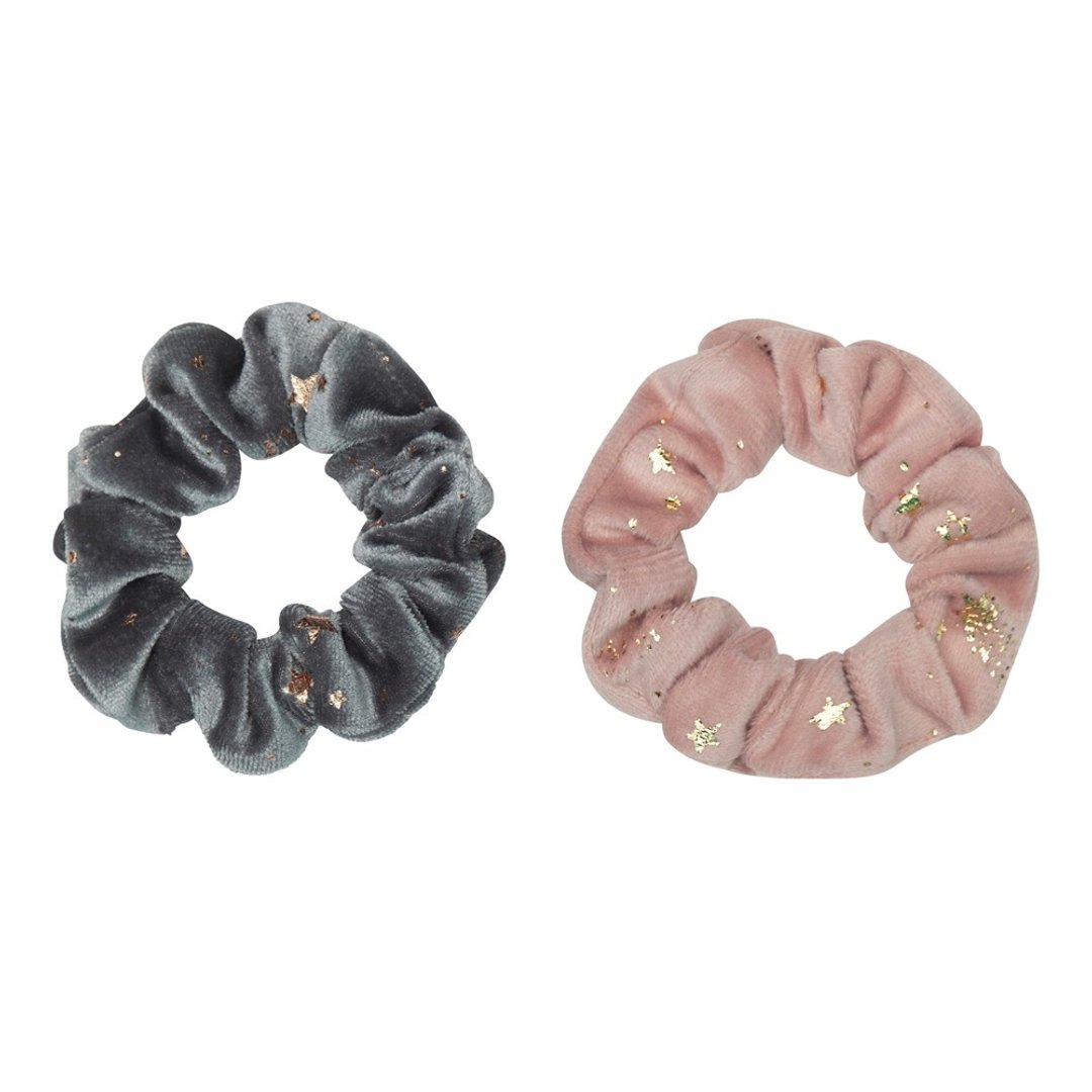 英国Mimi & Lula_AW24_天鹅湖-星星绒布荷叶边发束2入 - 婴儿饰品 - 聚酯纤维 