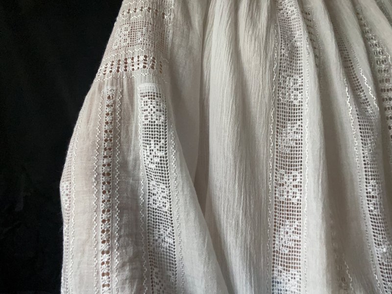 手工抽纱刺绣老品上衣 - 女装上衣 - 棉．麻 