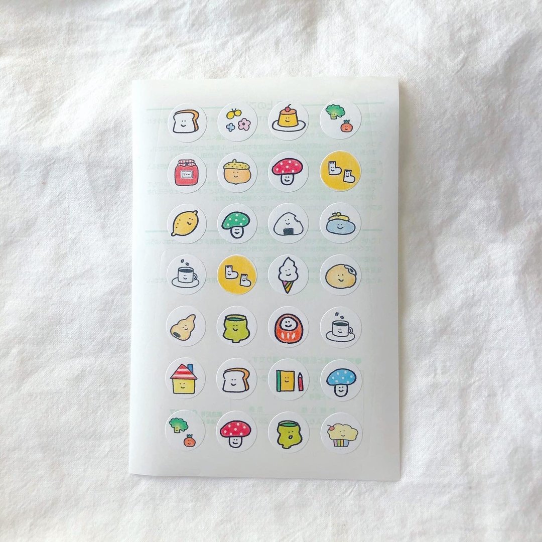 Round sticker (small) - 贴纸 - 纸 白色
