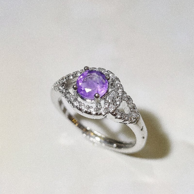 Le Bonheur 紫水晶恶魔之眼戒指 开口可调节(情人节 生日礼物) - 戒指 - 半宝石 紫色